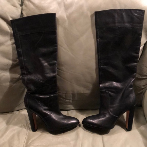 michael kors knee high leather boots